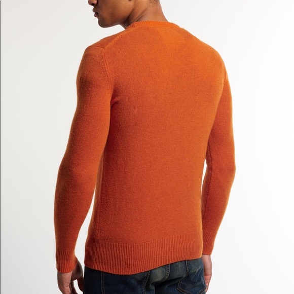 NWT Superdry men's Harrow Crew orange jumper L - Picture 8 of 11